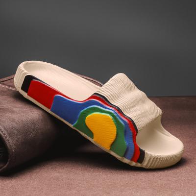 China 2022 New Design Slides OEM Eva Yeezy Slides Kids Custom Massage Slides Shoes Custom Logo for sale