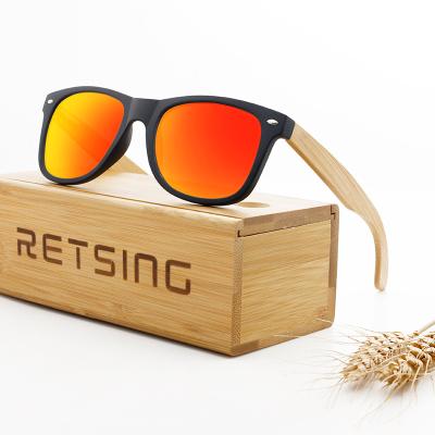 China Fashion Sunglasses 2023 Custom Logo Bamboo Wood Sunglasses Polarized CE for sale