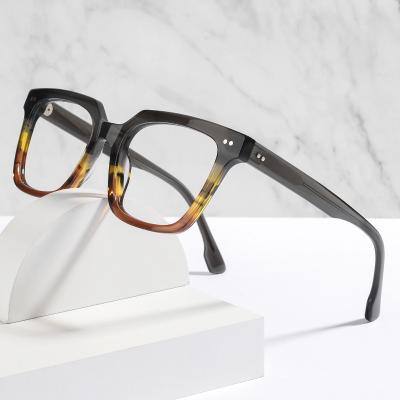 China OEM NEW Fashion Fashion Man Acetate Optical Frames Unique Square Handcrafted Glass Eyewear Frames Custom Glasses Frames For Women Men for sale