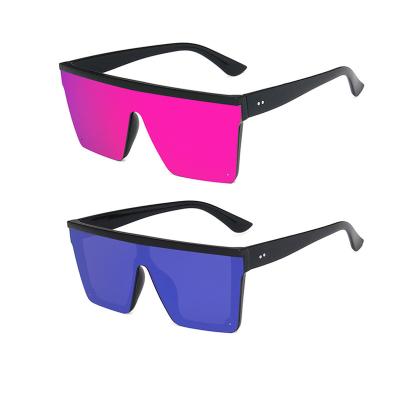 China Popular Oversized Sun Glasses Shades Men Women Fashion Sunglasses Adjust Logo One Piece Lens Colorful Custom Sun Glasses Shape Design 2023 for sale