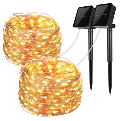 China Solar Fairy String Lights Waterproof Box Outdoor Solar Copper Wire Led Light Solar Powered Fairy Lamp String Christmas String Lights for sale