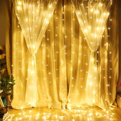 China Lighting 300 Led Curtain String 3X3M USB Twinkle Home Wall Window Light Lighting Decoration Led Curtain String For Wedding Party Bedroom for sale