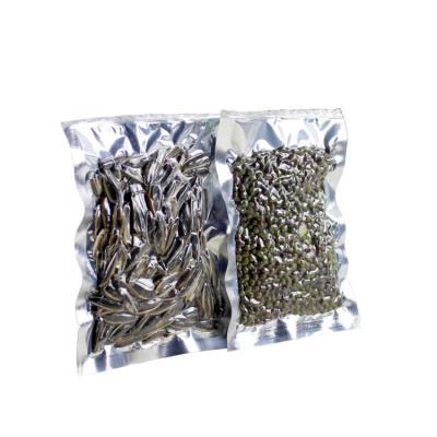 China Recyclable in stock and custom one side clear plastic vacuum food packaging aluminum foil bags for sale