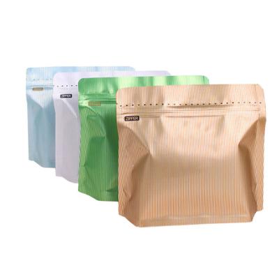 China Moisture Proof In Stock And Custom Coffee Holder Foil Diamond Shape Resealable Zipper Plastic Auminum Pouches Packaging Bags With Valve for sale