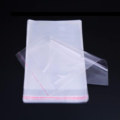 China Recyclable In Stock And Custom Transparent Cellophane Clear Polybag Garment Clothes Plastic Self Adhesive OPP Bopp Bag for sale