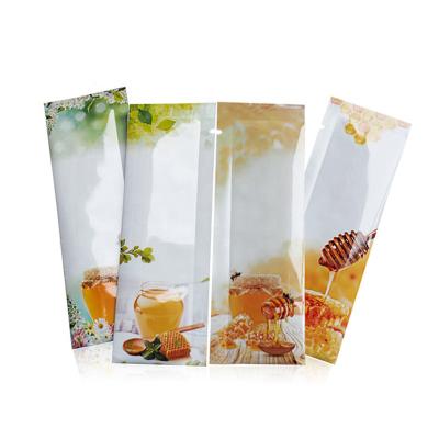 China Recyclable In Stock And Custom Aluminum Foil Plastic Heat Seal Empty Individual Stick Sachet Bags Pouches For Honey Packaging for sale