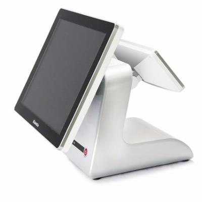 China Manufacturer Reliable Quality 15 Inch Touch Screen POS Machine All-in-one With Vfd Customer Display SSD 32G/64G/128G for sale