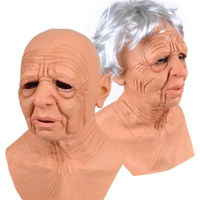 China Full Latex Material Halloween Party Creepy Funny Horror Scary Face Maskking Face 3D Mask for sale