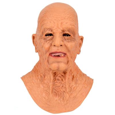 China Made Of Realistic Latex Funny Full Face Old Man Cosplay Material Unisex Party Themen Latex Mask Halloween for sale