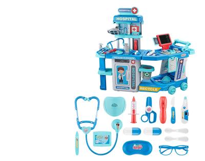 China Plastic Electronic Doctor Stethoscope Equipment Roleplay Doctor Kits Medical Toy Pretend Play Set Including for sale