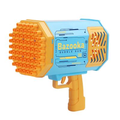 China Hot Product Plastic Bazookas Launcher Bubble Stretching Machine With Colorful Lights Electric Bubble Machine With 69 Holes Bubble Bazookas for sale