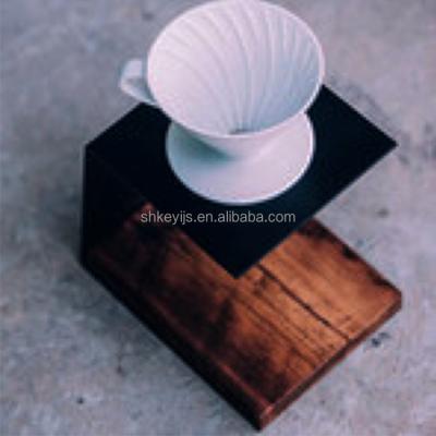 China OEM Traditional Coffee Tools Metal Coffee Dripper Display Stand Pour Over Display Rack Coffee Filter Holder for sale