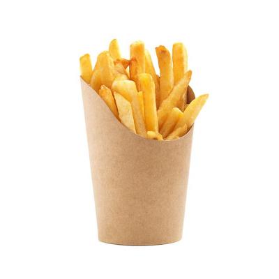 China Recycled Materials Wholesale French Fries Cup Disposable Take Away Popcorn Chicken Rice Flower Sandwich Wrapping Paper Cups for sale