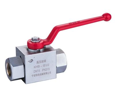 China Convenient Operation Wholesale Price Hydraulic Ball Valve KHB-G1/2 DN: 10 PN: 500 White Galvanized Carbon Steel High Pressure for sale