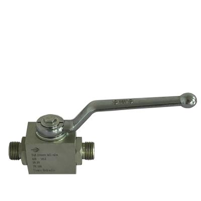 China Convenient Operation Tiemin Hydraulic Ball Valve KHB-10LR DN: 08 PN: 500 White Galvanized Carbon Steel High Pressure for sale