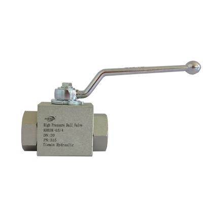 China Convenient Operation HOT-SELLING Hydraulic Ball Valve KHB3K-G3/4 DN: 20 PN: 315 White Galvanized Carbon Steel High Pressure for sale