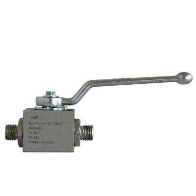 China Convenient Operation Tiemin Hydraulic Ball Valve KHB3K-06LR DN: 04 PN: 315 White Galvanized Carbon Steel High Pressure for sale