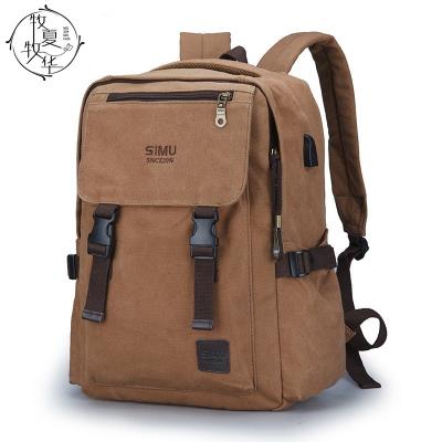 China With Outdoor Travel Men's Leisure Schoolbag Computer USB Backpack Backpack MXMH Large Capacity Canvas Sports Travel Men's Bag for sale