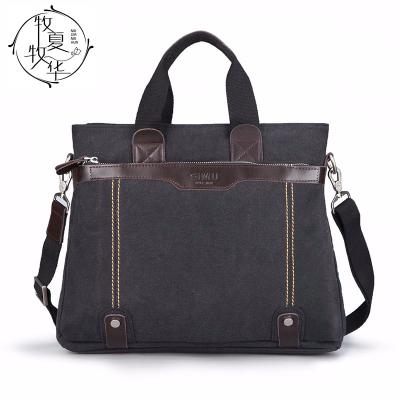 China Portable Canvas Business Leisure Handbag Men Carry Bag Large Capacity Travel Backpack Swapping Trend Simple And Durable for sale