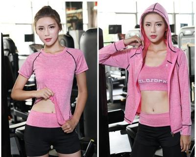 China Antibacterial No MOQ 5 - Piece Suit Sets Seamless Gym Sport Wear Women Sportswear for sale