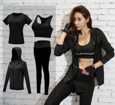 China OEM Antibacterial 4 Pieces Gym Fitness And Yoga Wear Sportswear Women Yoga Wear for sale