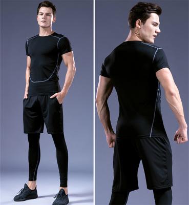 China Antibacterial Factory Direct 3 - Piece Set Men Sports Wear Male Fitness Man Sport Suit for sale