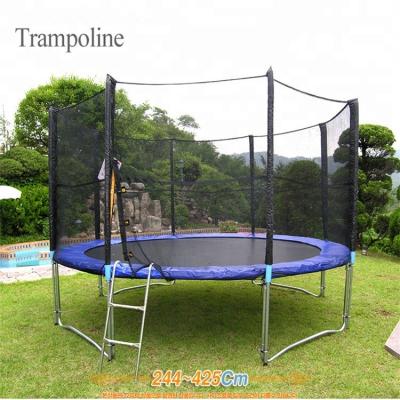 China Galvanized Gymnastics Tube +PP Mat+PVC+EPE FOAM+PE Good Quality Round Outdoor A Trampoline With Protective Net for sale