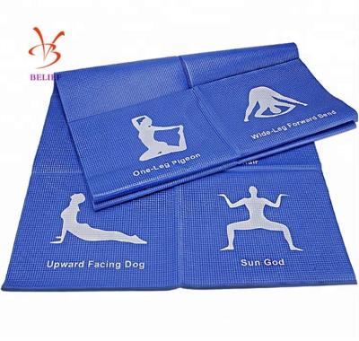 China Custom Logo Gymnastics Training Foldable Weight Lifting Exercise Yoga Mat for sale