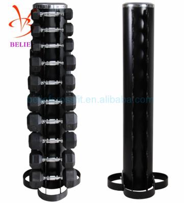 China Home Gym Commerical Hot Selling 10 Pairs Of Hex Rubber - Covered Dumbbell Rack for sale