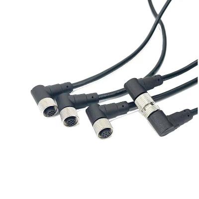 China Home appliance m12 panel mount connector power supply cable 3 4 5 8 12pin power cables for sale