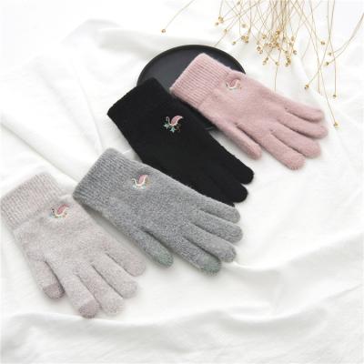 China SHENGQI Cloth Inversion Cover Glove Daily Life Gloves Migratory Bird Fingerless And Comfortable Graphic Gloves for sale