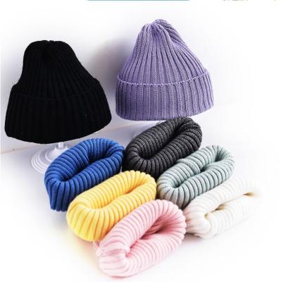 China Fashion COMMON Warm Colorful Soft Acrylic Baby Cute Beanie Hat Knitted Winter Hats for sale