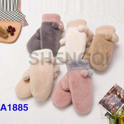 China Cheap Soft Winter Phone Touch Recycle Acrylic Winter Cute Warm Cute Children's Snow Mitten Yarn Custom Finger Kids Gloves For Winter for sale