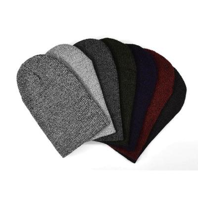 China 2021 JOINT classic hot sale knitted beanie winter autumn black high quality custom knitted hat for men for sale