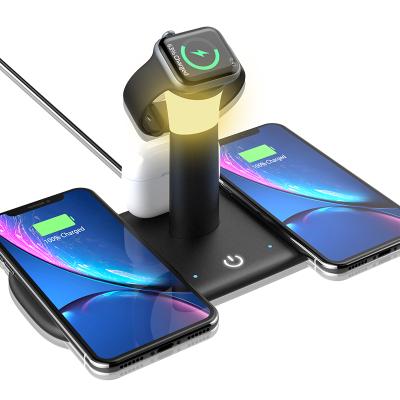 China Phone/Watch/Earphone LH5 5 in 1 Wireless Charger 5W Multifunctional Wireless Charging Station with USB Port for sale