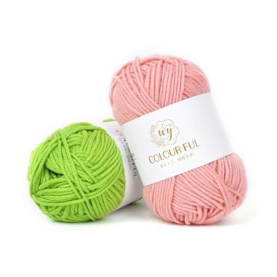 China China Manufacturer Anti-Static Eco-Friendly Crochet Cotton Thread 50g Combed Milk Cotton Yarn For Hand Knitting for sale