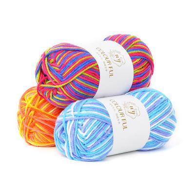 China Fancy Yarn Amazon Free Samples Hot Selling Soft Worsted Hand Knitting Baby Yarn 50g Milk Cotton Yarn For Crocheting for sale