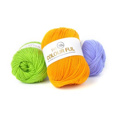 China Various Colors Cotton Blend Acrylic Wool Soft Worsted Yarn Baby Anti-Static Crochet Yarn For Knitting for sale