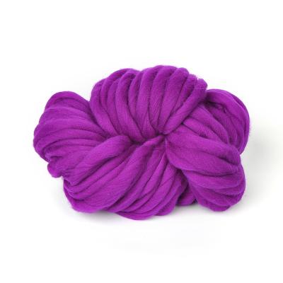 China Chunky Arm Knitting Velvet Super Viable 100% Polyester Blended Icelandic Hair Colored Cotton Yarn 250g For Blanket for sale