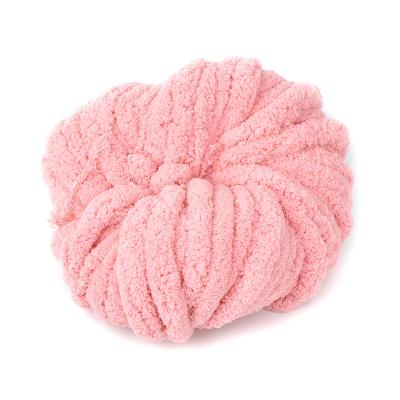 China Factory Price Good Quality 250g 100% Polyester 2cm Anti-Bacteria Chunky Chenille Yarn Super Bulky Dyed For Knitting Blanket for sale