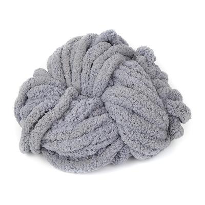 China Washable Chunky Chenille Yarn 3cm Multicolor 2cm Recycled 100% Spun Polyester Yarn Anti-bacteria China Manufacture for sale