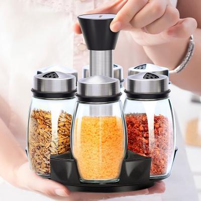 China Viable Kitchen Salt Pepper Spice Hold Container Glass Bottle Seasoning Condiment Shaker Jar for sale