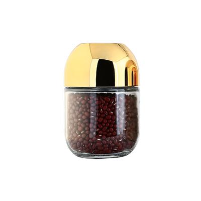 China Storage Sealed Storage Glass Jar, Bottled Storage Flavoring Bottle, Dried Tea Fruit And Grain Storage Canister for sale