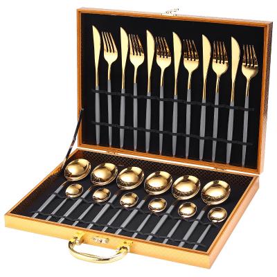 China Sustainable Aminno Kitchen Custom 24 PCS Stainless Steel Knives And Forks Cutlery Set for sale