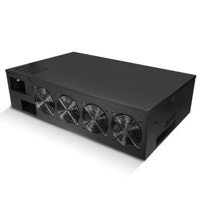 China With USA Dropshipping DAYLEAD Fan Installation GPU Case 8 GPU support 8 fans (4 pre-installed) and motherboard (without GPU, PSU) for sale