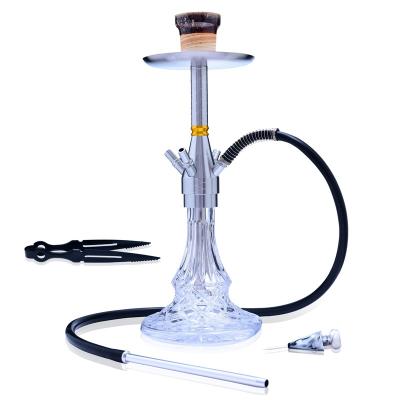 China Wholesale hot-selling new DA design aluminum high-end aluminum hookah engraved glass bottle silicone hose german style exquisite electrop for sale