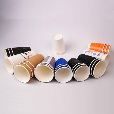 China Hot Customized Single Wall Disposable Coffee Paper 8oz 12oz 16oz Disposable Paper Cups for sale