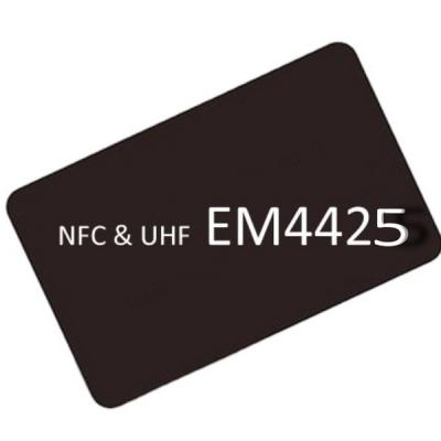 China Custom Dual Frequency RFID Card EM4425 Logo Printed PVC Combi RFID Smart Card Contactless Combo Card for sale