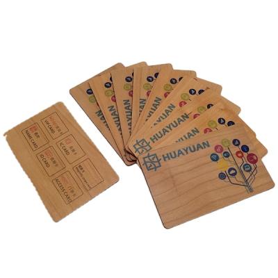 China 13.56MHz NTAG213 NTAG215 NTAG216 Custom Waterproof/Waterproof Wooden Logo RFID Passive Card for sale