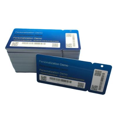 China Wholesale Custom Combo Paper Barcode Printing Key Indicator PVC Card Loyalty Paper Combo Membership Card for sale